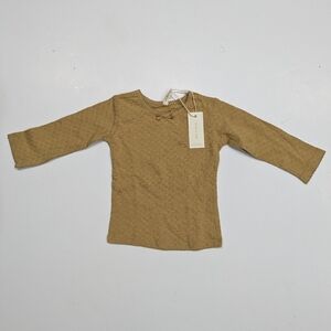 Quincy Mae Tan Long Sleeve Tee Relaxed Fit
